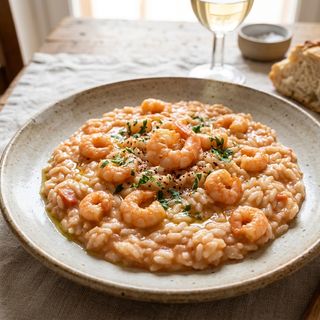 Risotto con gamberetti