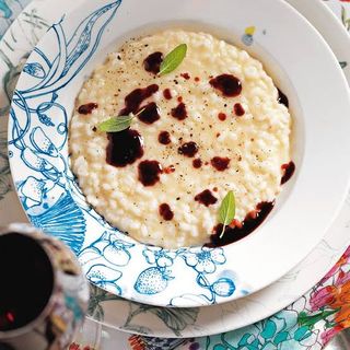 Risotto all'amarone della valpolicella e julienne di scamorza