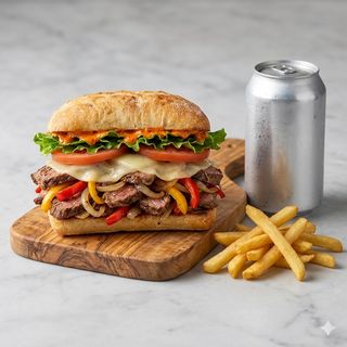 Royal's peperoni steak menù