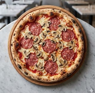 Salame e funghi