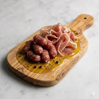 Salamini e crudo sott'olio
