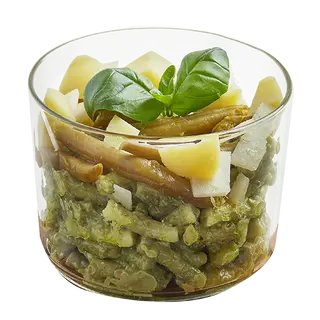 Sedanini pesto di basilico patate e fagiolini