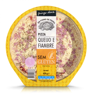 Pizza Refrigerada Fiambre sem Glúten e sem Lactose