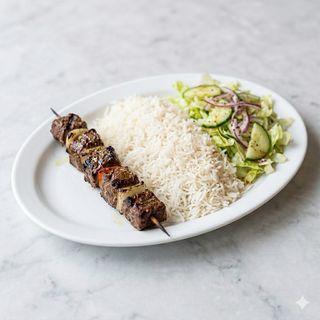 Shish riso e insalata