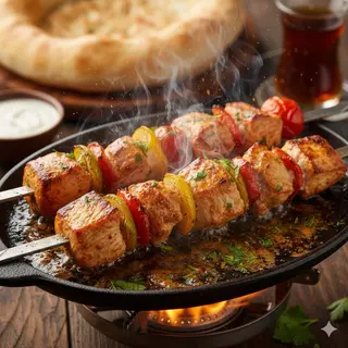 Sizzling chicken shashlik