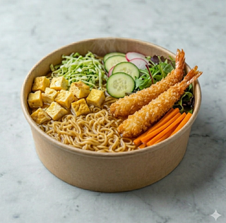 Spaghetti ramen zuppa