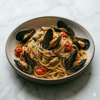Spaghetti alle cozze arrabbiate