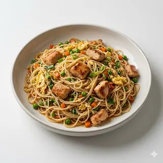Spaghetti di riso con il pollo 750 ml