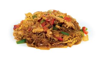 Spaghetti di soia con carne