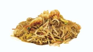 Spaghetti di soia con gamberi