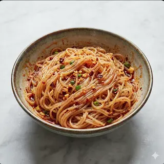 Spaghetti di soia miscelate piccante