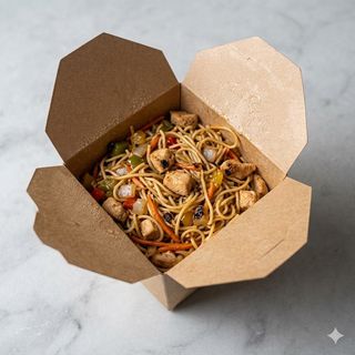 Spaghetti riso pollo