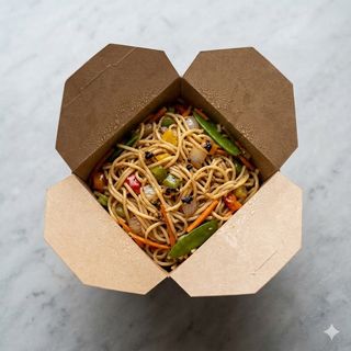 Spaghetti riso vegetariano
