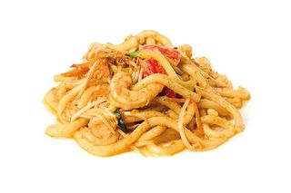 321. Spaghetti udon con frutti di mare