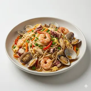 Spaghetti di riso con i frutti di mare 750 ml