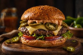 Hambúrguer de Novilho com Jalapeño Picante