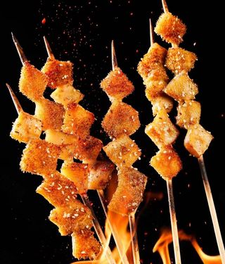 Spiedini di tofu di pesce