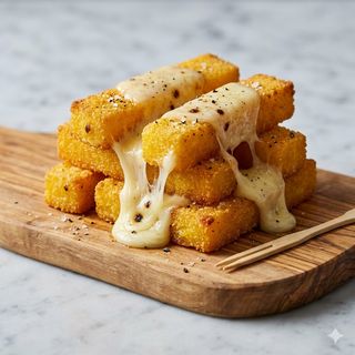 Stick di polenta fritta con caciocavallo fuso