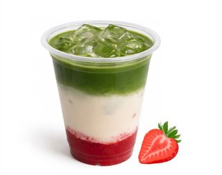 Strawberry matcha latte