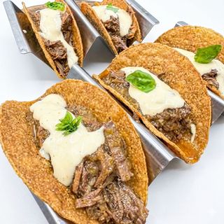 Tacos alla genovese con fonduta (1 pz)