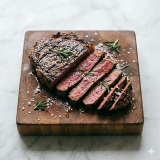 Tagliata di manzo con sale e rosmarino