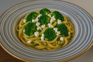 Tagliatelle broccoli with sheep cheese