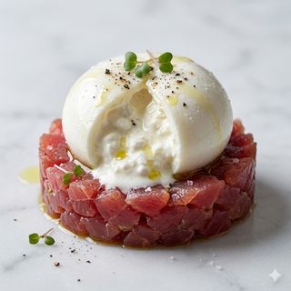 Tartare tuna burrata