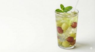 Tè verde di uva con gelatina