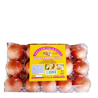 Green Farm Yellow Yolk Egg 15Pk