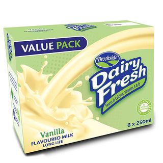 Brookside Dairy Fresh Flavoured Milk Vanilla 250 ml 6 Pieces