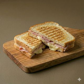 Toast con prosciutto cotto e formaggio