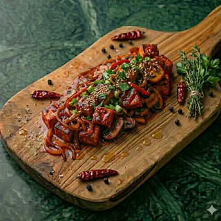 Tofu con salsa piccante