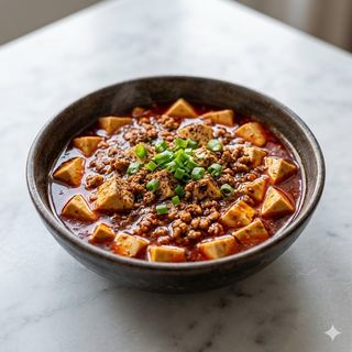 Tofu piccante con carne trita