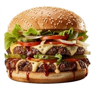 Top double cheese burger