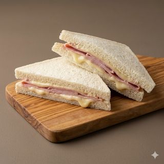 Tramezzino con prosciutto cotto e formaggio