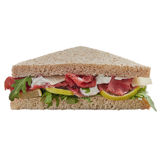 Tramezzino bresaola, rucola, grana e lime