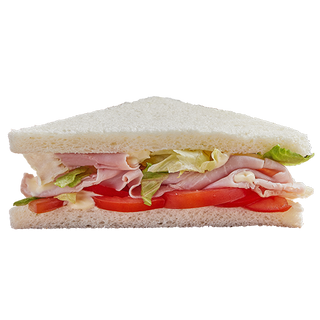 Tramezzino cotto, lattuga e pomodoro
