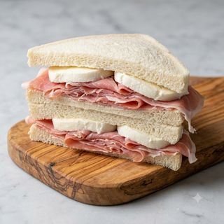 Tramezzino prosciutto crudo e mozzarella