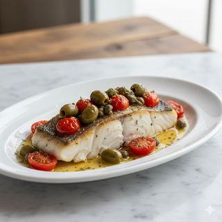 Trancio di pesce alla mediterranea