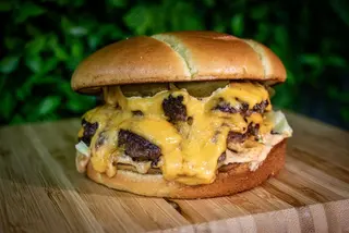 Triple smash burger