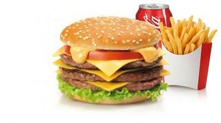 Triplo cheeseburger - menù