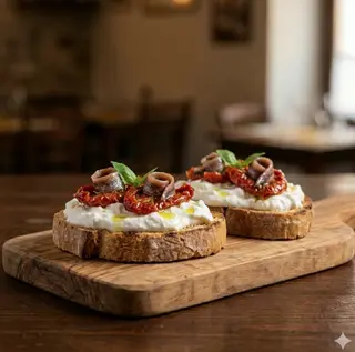 Tris di bruschette