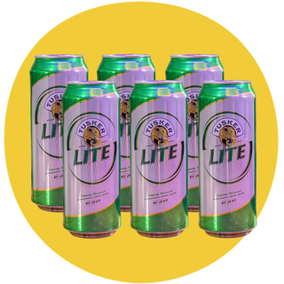 6x Tusker Lite Lager 500ml Can