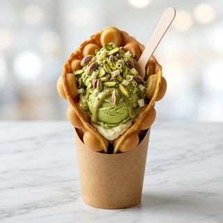 Bubble waffle pistacchio