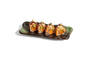 Uramaki sake flame
