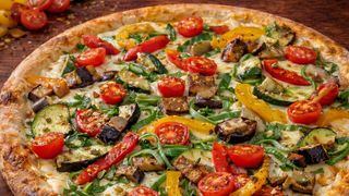 Pizza tonda  vegetariana