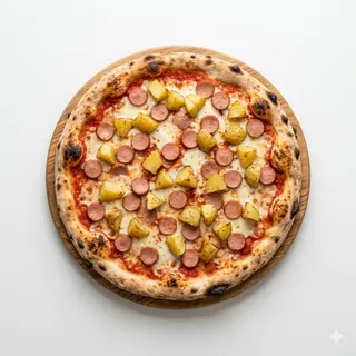 Wurstel, salamino piccante, e patate