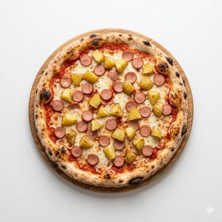 Wurstel, salamino piccante, e patate