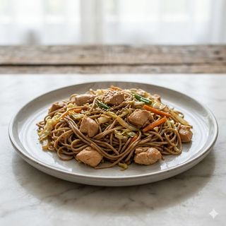 Yaki soba con pollo