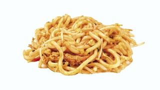 Yaki udon con gamberi